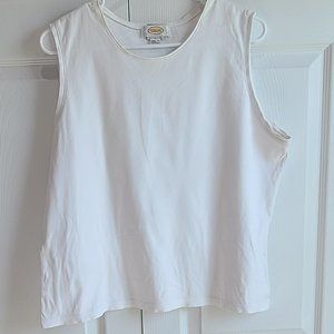 Talbots Tank Top, White, Size L